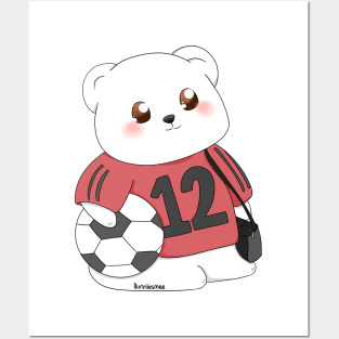 Papi Bear Loves Soccer | Bunniesmee Posters and Art